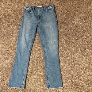 Abercrombie & Fitch Women's Straight Leg Blue Jeans